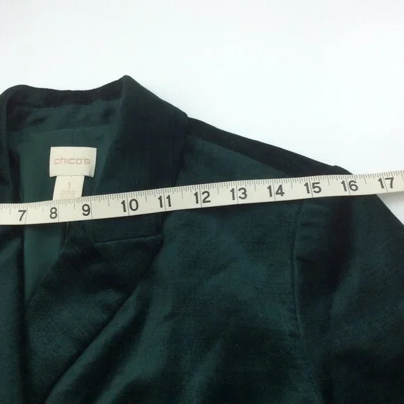 Chico's Velour Velvet Blazer Jacket Size 1 - Picture 10 of 16